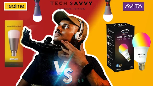 Avita Smart LED Bulb Vs Realme Smart Bulb 16 Million Color