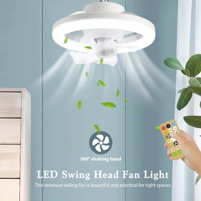 Remote control fan and light